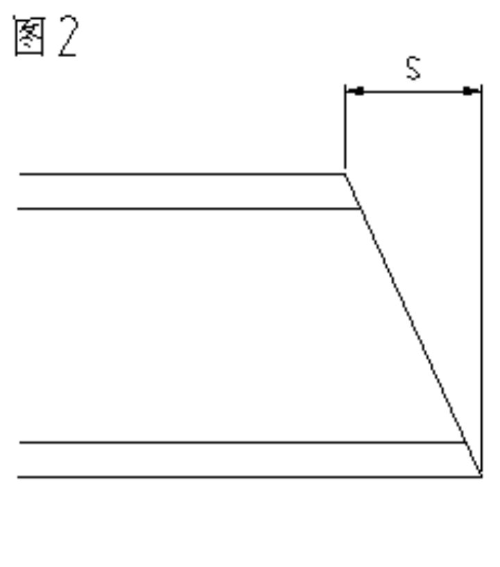 Diagram illustrating the maximum notch depth S configuration for the H-beam beveling process
