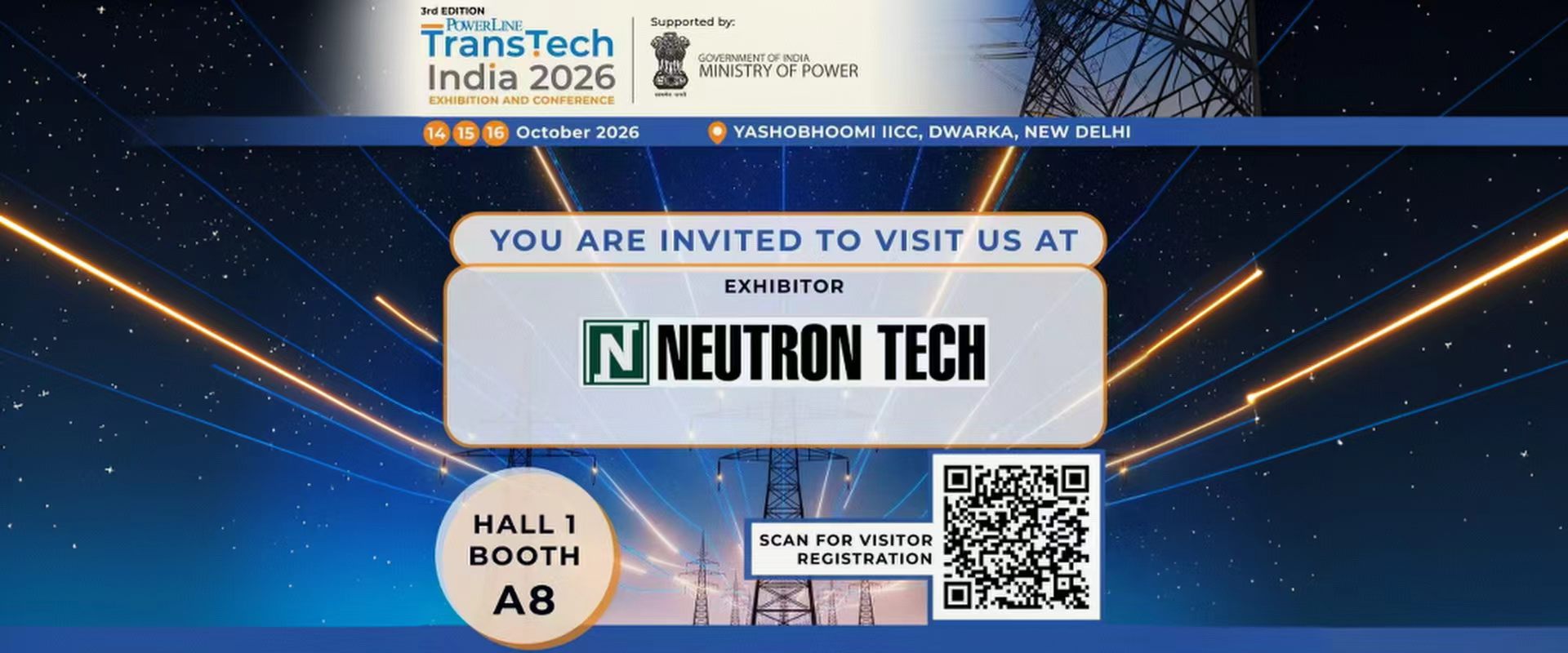 TransTech India 2026: Visit Neutron Tech at Booth A8 for CNC steel tower machines